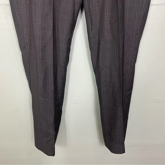 Brooks Brothers 1818 Regent Gray Charcoal Plaid Drago Wool Size 46/40 Suit Set